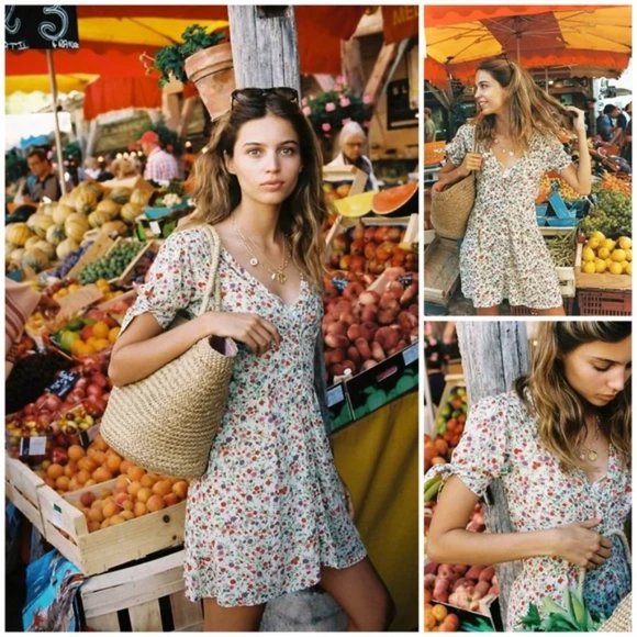 Faithfull The Brand Marianne Mini Dress in Bastille Floral - Picture 5 of 16